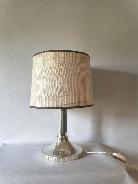 Retro pöytävalaisin, beige varjostin